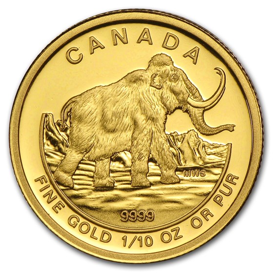 2014 Canada 1/10 oz Proof Gold $5 Prehistoric Woolly Mammoth 2014 Canada 1/10 oz Proof Gold $5 Prehistoric Woolly Mammoth